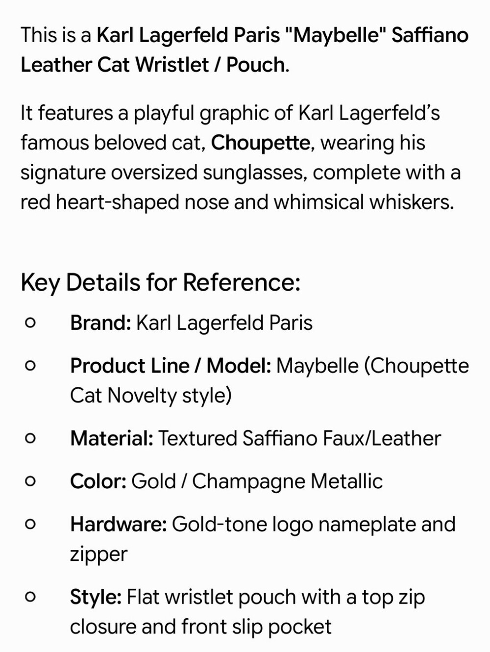 Karl Lagerfeld "Maybelle" Wristlet - Picture 10 of 10